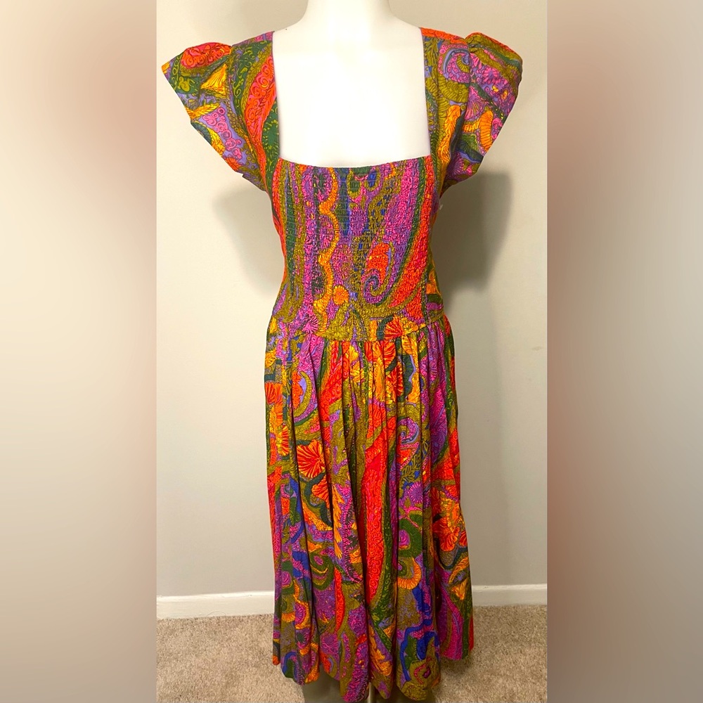 NWT House of Harlow 1960 Printed Midi Dress - Size Medium